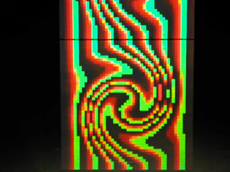 Waldemar Mattis-Teutsch - Color Cascade (Detail), H.O.E. Hologram, W:50 cm x H:150 cm, 2000