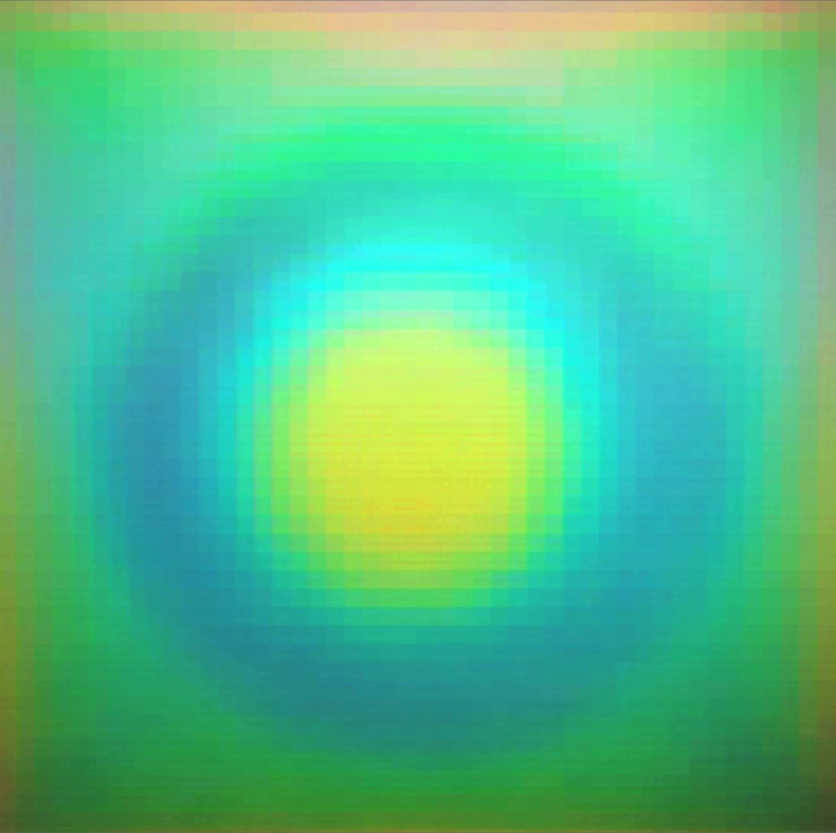 Waldemar Mattis-Teutsch - Moon (Small), H.O.E. Hologram, W:50 cm x H:50 cm, 2001