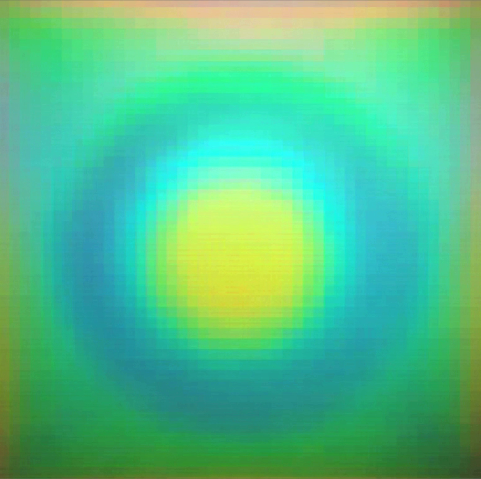 Waldemar Mattis-Teutsch - Moon (Small), H.O.E. Hologram, W:50 cm x H:50 cm, 2001