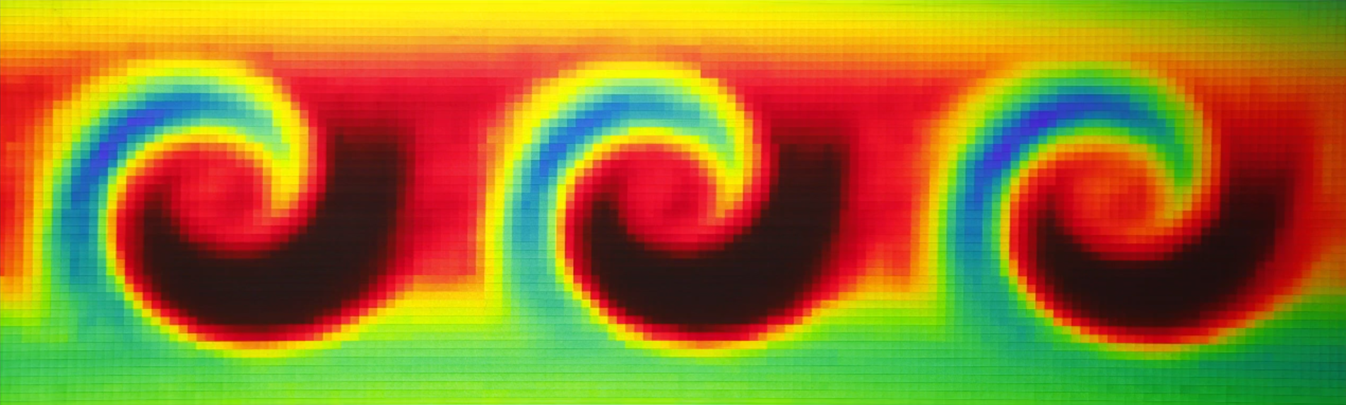 Waldemar Mattis-Teutsch - Maelstrom, H.O.E. Hologram, W:150 cm x H:50 cm, 2000